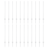 Postes de Cerca 44 pcs Prateado 50 x 1.2 m Aço Galvanizado 2