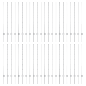 Postes de cerca  88 pcs U-Channel plata 160 cm acero H