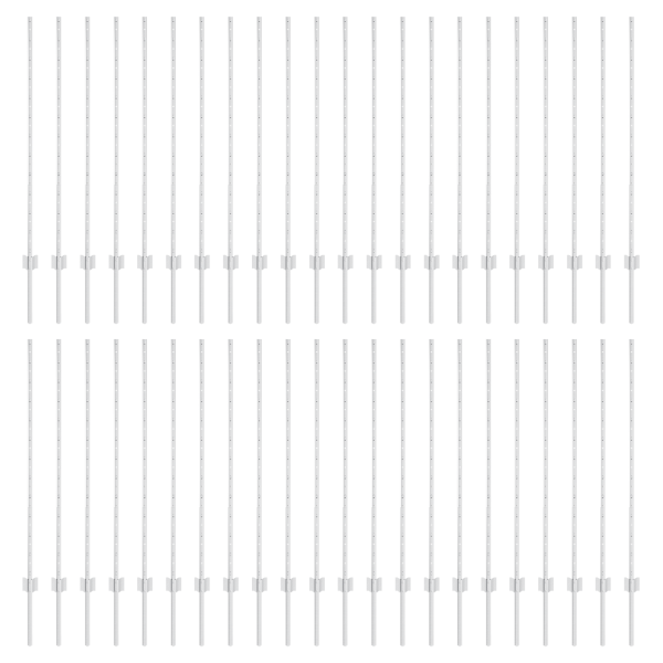 Postes de Cerca Prata 44 pcs Prateado 100 x 1.2 cm M 2