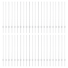 Postes de Cerca Prata 44 pcs Prateado 100 x 1.2 cm 2
