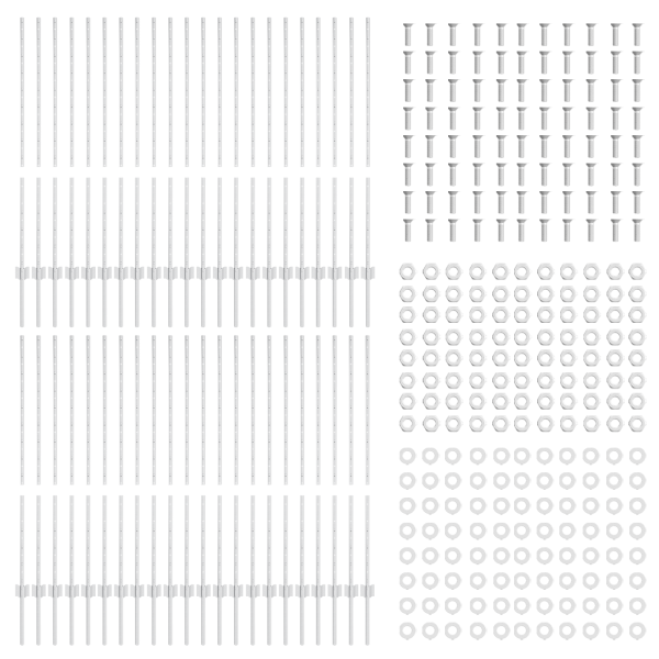 Postes de Cerca Prata 44 pcs Prateado 100 x 1.2 cm M 4