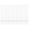Postes de Cerca 44 pcs Prateado 50 x 1.4 m Aço galvanizado 2