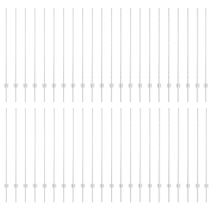 Postes de Cerca 44 pcs Prateado 180 cm Aço H