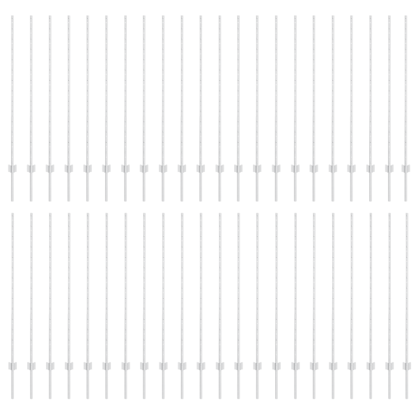 Postes de Cerca 44 pcs Prateado 180 cm Aço M 2