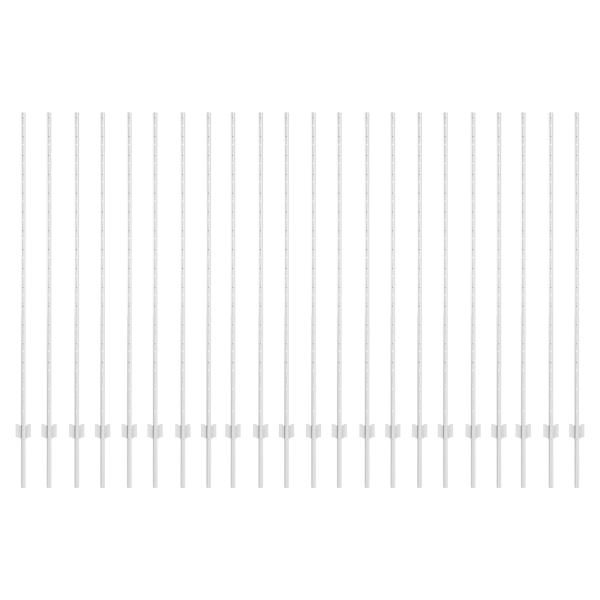 Postes de cercado  44 pcs U-Channel Plateado 200 cm Acero M 2