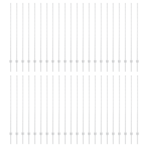 Postes de Cerca  88 pcs U-Channel Plata 200 cm Acero H