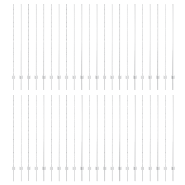 Postes de Cerca  88 pcs U-Channel Plata 200 cm Acero M 2