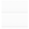 Postes de Cerca Prateados 44 pcs Prateado 100cm x 1.5m 2