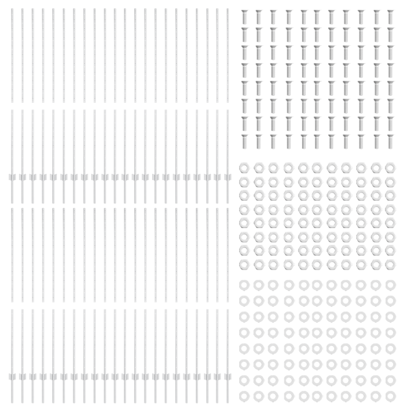 Postes de Cerca Prateados 44 pcs Prateado 160 x 4 x 4 cm M 4