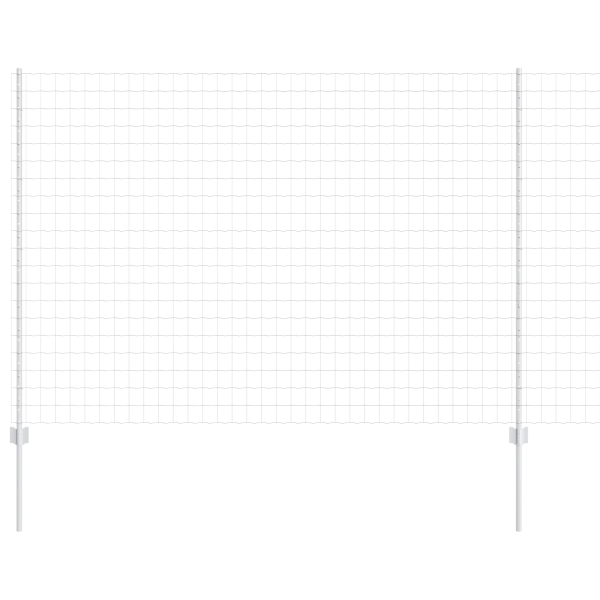Valla Euro con 10 postes U Plata 1.5x10 m Acero M 2