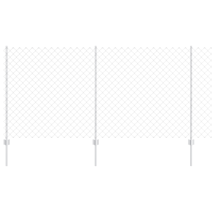 Valla de eslabones de cadena con 44 postes en plata 1.2m x 25m de acero H