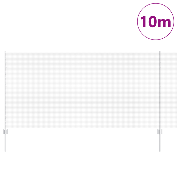 Cerca de Alambre Soldado  con 10 postes U Plateado 1.2x10 m de Acero M 3