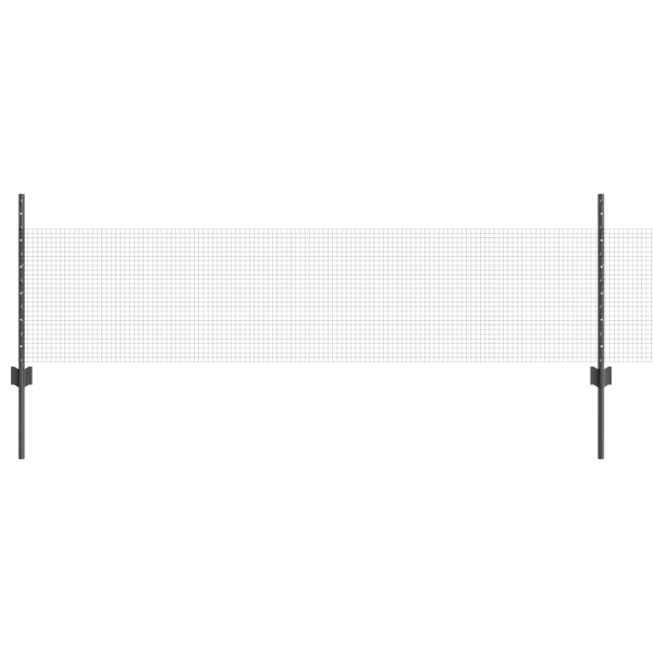 Conjunto de Cerca de Arame para Galinhas Conjunto de 2 Cinza Metal M 2