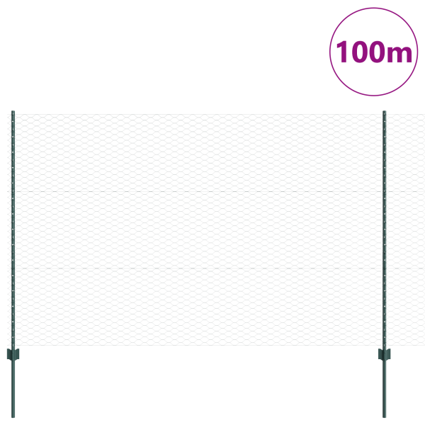 Postes de Cerca  11 pcs U-Channel Verde 150 cm Aço M 3