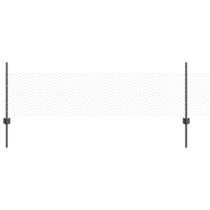 Postes para Cerca  5 pcs U-Channel Cinza 60 cm Aço H