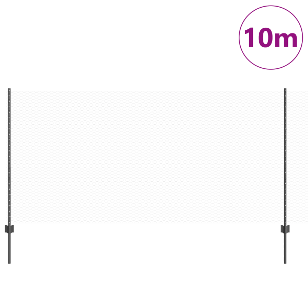 Postes de Cerca  10 pcs U-Channel Cinza 120 cm Aço M 3