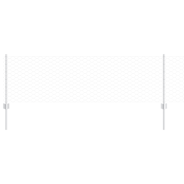 Postes para cercas  11 piezas canal U 60 cm acero galvanizado. Cerca hexagonal  0.6x25 m acero galvanizado M 2