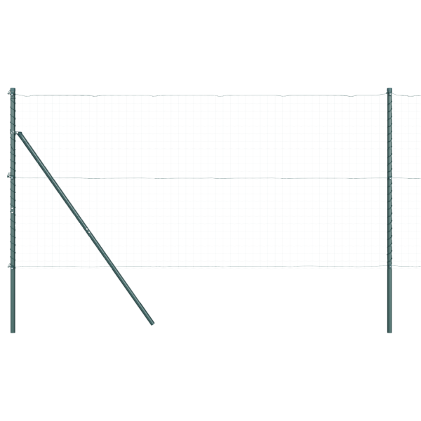 Postes de Cerca  52 pcs Verde Ø32 mm 190 cm Aço Galvanizado M 2