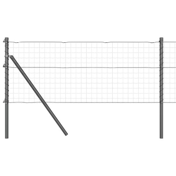 poste de cerca  26 piezas Gris Ø32 mm 100 cm Acero galvanizado M 2