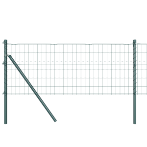 Euro Fence con 13 postes 0.4x25 m de acero galvanizado verde H
