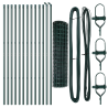 Cerca Euro con 13 Postes 1.2x25 m Acero Galvanizado Verde 4