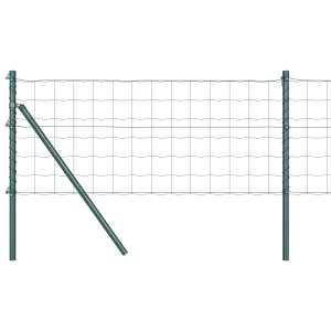 Cerca Euro  con 13 postes 0.6x50 m de acero galvanizado verde H