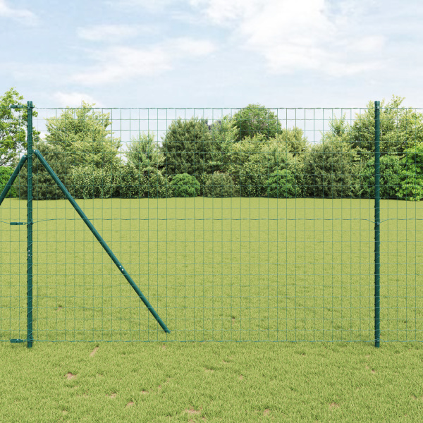 Cerca Euro de  Juego de 2 Verde Metal 10 x 1.5 m Duradero D