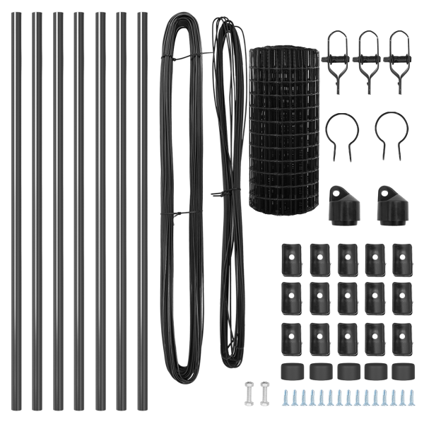 Cerca Cinza Conjunto de 2 Cinza Metal Grande Durável M 5