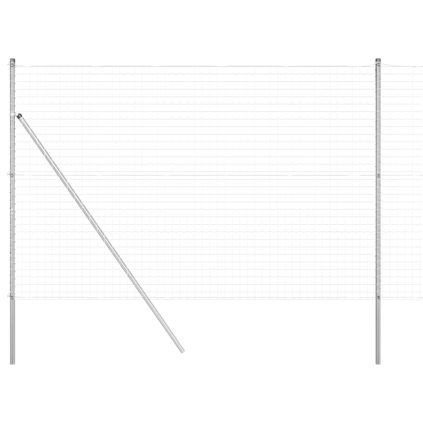Cerca Euro com 7 Posts 1.5x10 m de Aço Galvanizado M 2