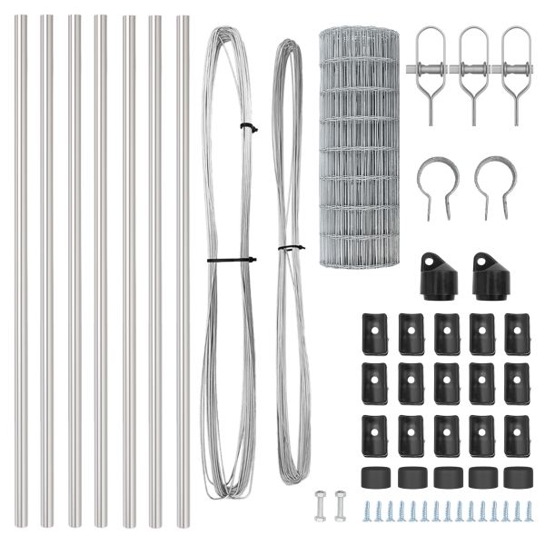 Euro Fence con 7 postes 0.4x10 m de acero galvanizado M 5