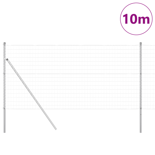 Cerca Euro com 7 Postes 1.2x10 m Aço Galvanizado M 3