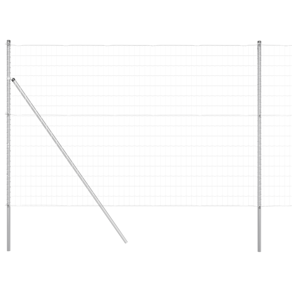 Cerca Euro com 7 Postes 1.6x10 m Aço Galvanizado M 2