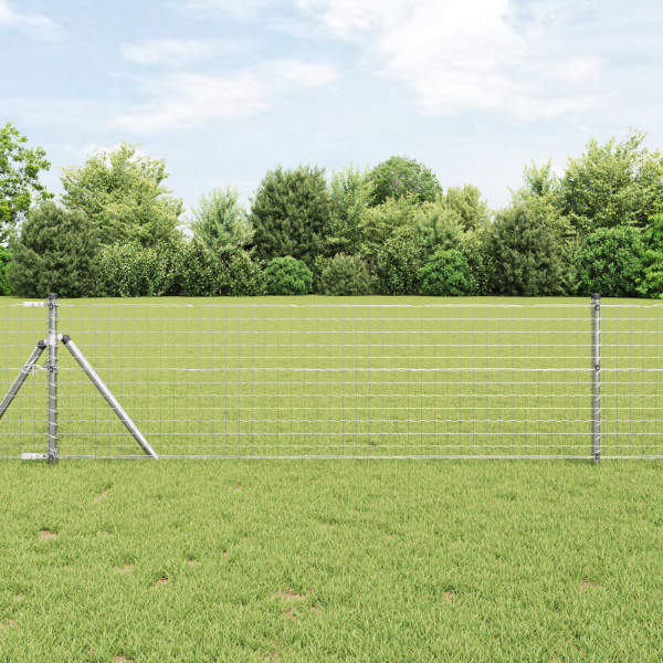 Euro Fence con 13 postes 0.8x25 m de Acero Galvanizado D