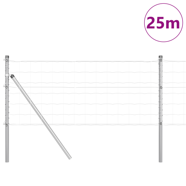 Cerca Euro com 13 Posts 0.6x25 m Aço Galvanizado M 3