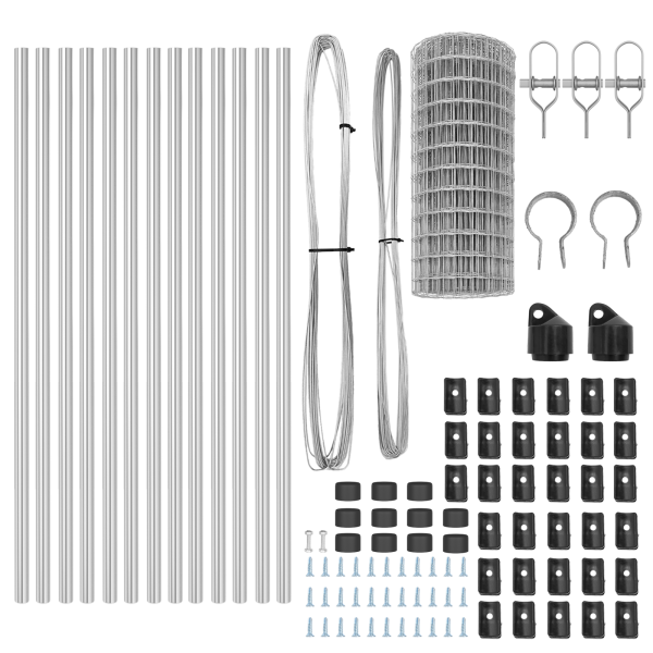 Valla Euro con 13 postes 0.6x25 m Acero galvanizado M 5