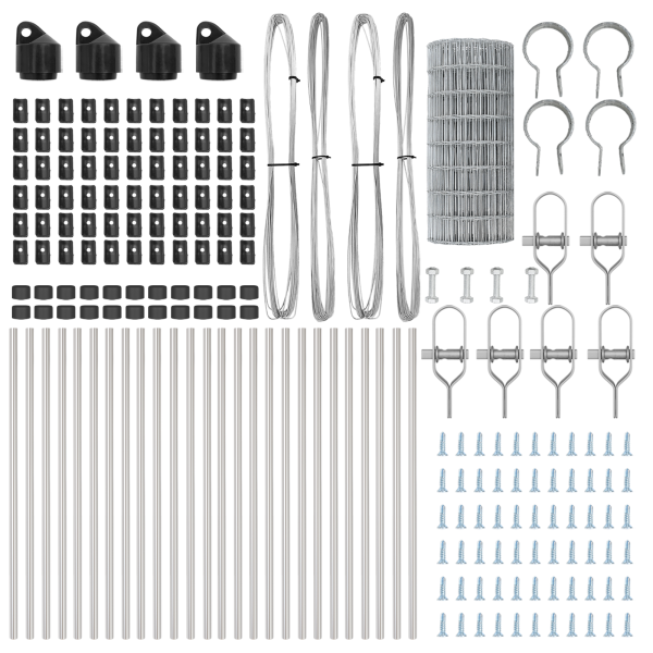 Cerca Euro de  con 13 Postes 0.6x50 m Acero Galvanizado M 5