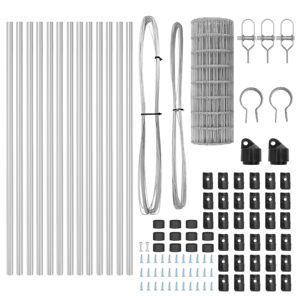 Euro Fence con 13 postes 0.6x25 m de acero galvanizado M 5