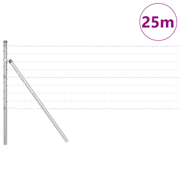 Cerca Euro de  con 13 postes 0.8x25 m de Acero Galvanizado M 3