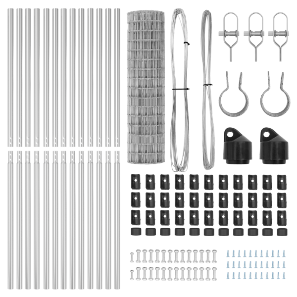 Cerca Euro de  con 13 Postes 1.2x25 m Acero Galvanizado M 5