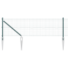 Euro Fence con 7 postes de picos 0.4x10 m de acero galvanizado verde 2
