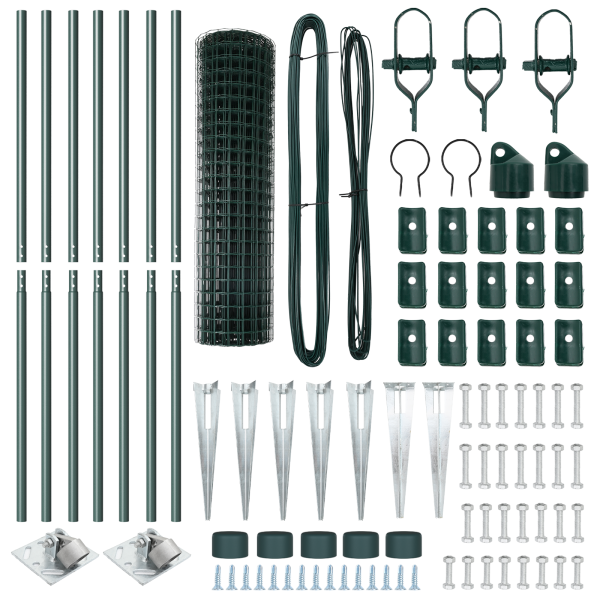 Cerca Euro  Juego de 2 Verde Metal Mediano Duradero Cerca Euro M 5