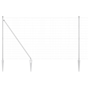 Cerca Euro com 7 Postes com Ponta 1.6x10 m Aço Galvanizado H