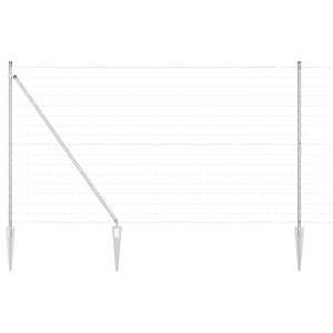 Cerca Euro de  con 7 Postes de Espinas 1.5x10 m Acero Galvanizado H