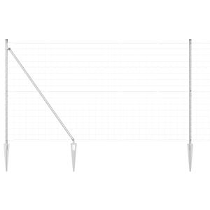 Cerca Euro com 7 Postes de Espeto 1.5x10 m de Aço Galvanizado H