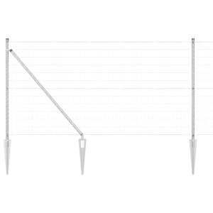 Cerca Euro com 13 Postes de Espeto 1x25 m Aço Galvanizado H