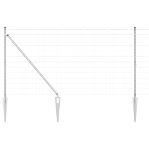 Cerca Euro  con 13 Postes de Punta 1.2x25 m Acero Galvanizado H