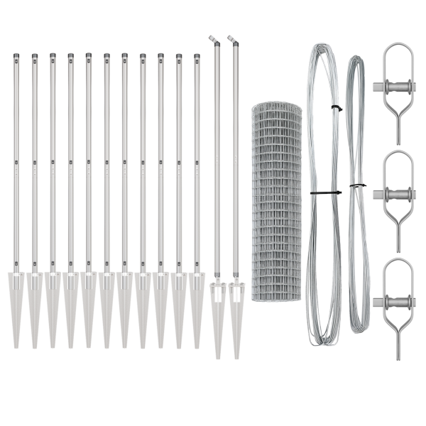 Euro Fence con 13 postes de espiga 1.2x25 m acero galvanizado M 4
