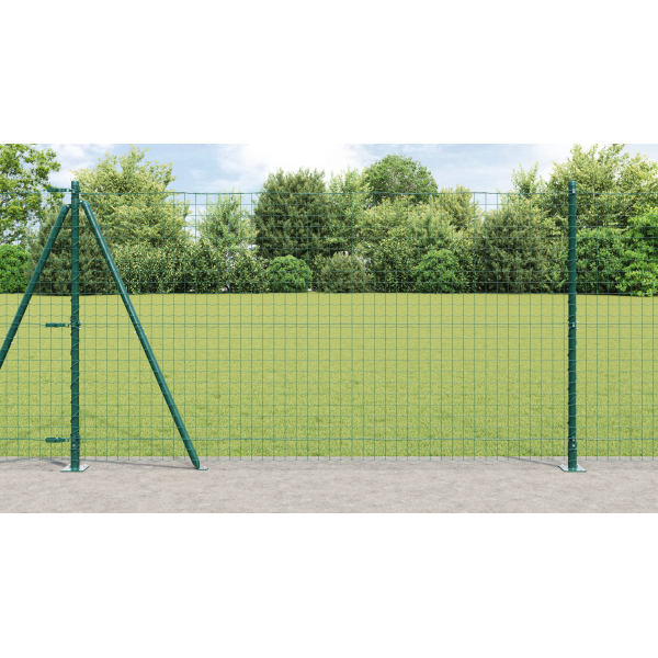 Euro Fence con 7 postes bridados 1.2x10 m acero galvanizado D