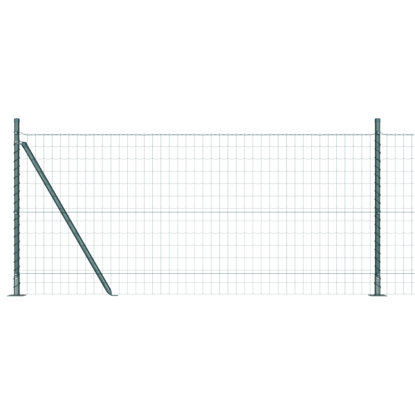 Euro Fence con 7 postes flangeados 1x10 m de acero galvanizado M 2