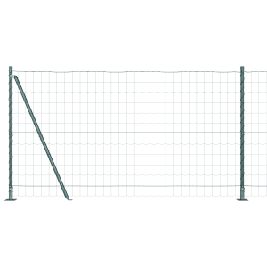 Cerca Euro  con 7 Postes Flangados 1.2x10 m Acero Galvanizado H